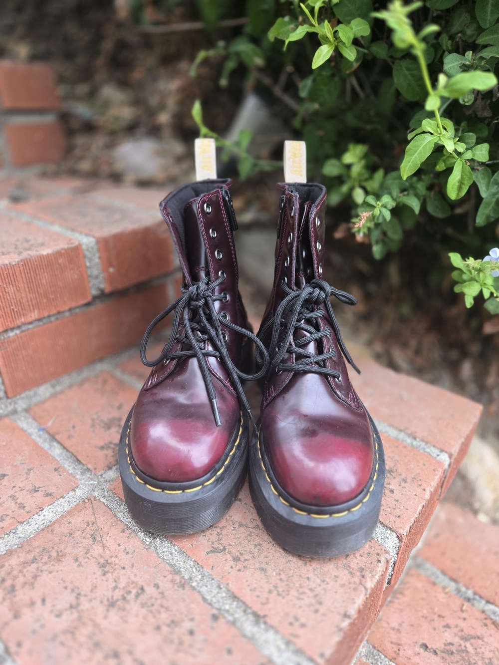 Doc Martens V JADON II  Platform  Boots, Cherry Red size 7 L, 6M - Picture 4 of 6
